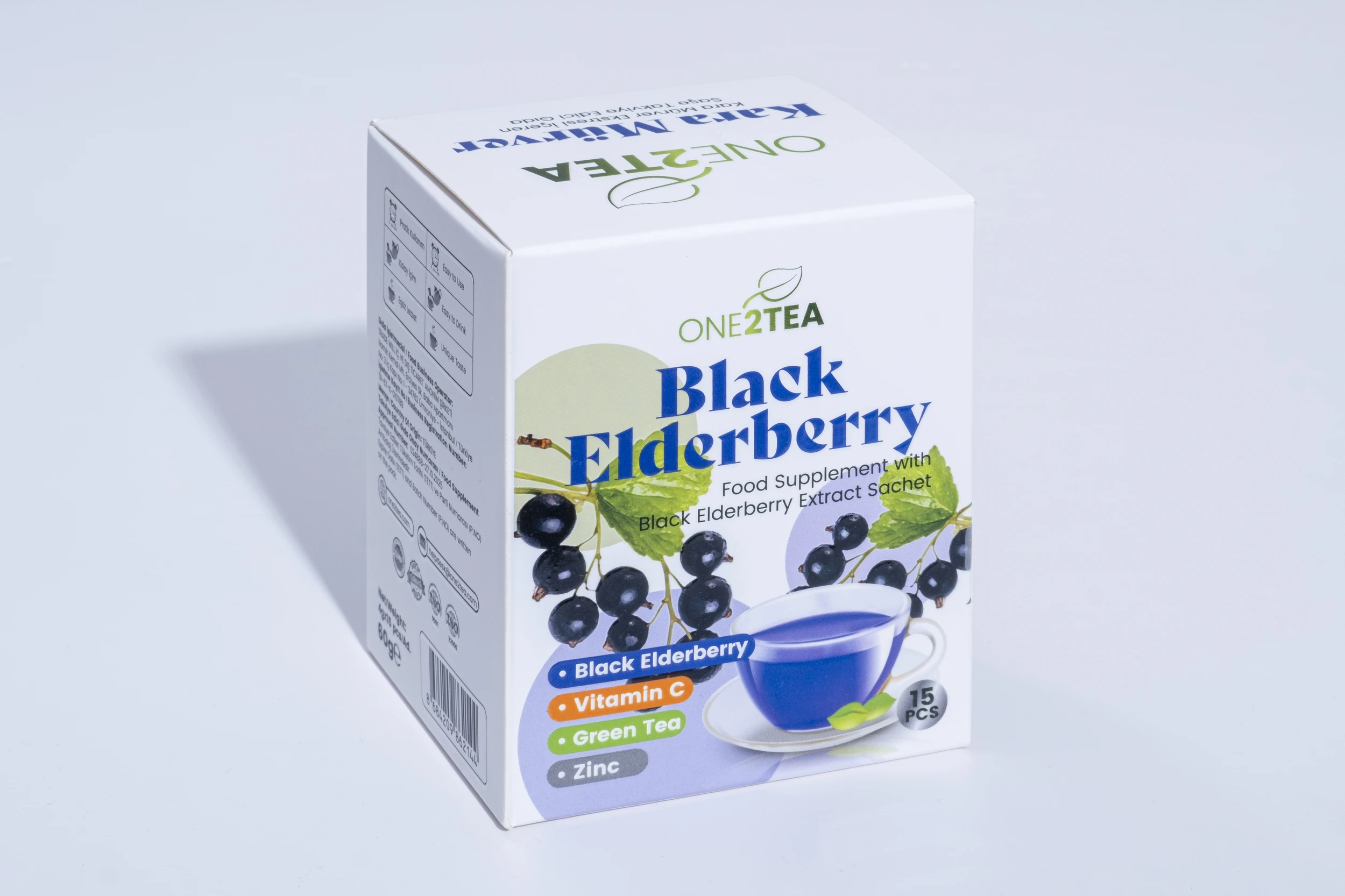 ONE2TEA Black Elderberry & Vitamins - Immune Support